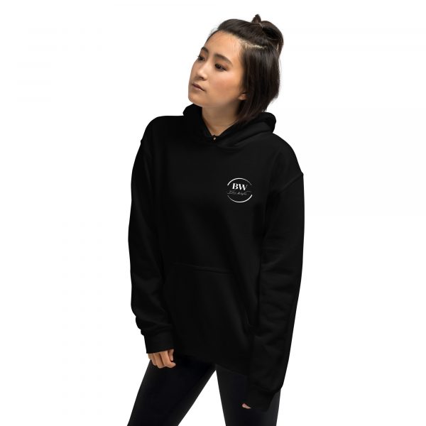 Sweat à Capuche Sport "Black&White" Noir Femme "Ne lâche rien" – Image 6