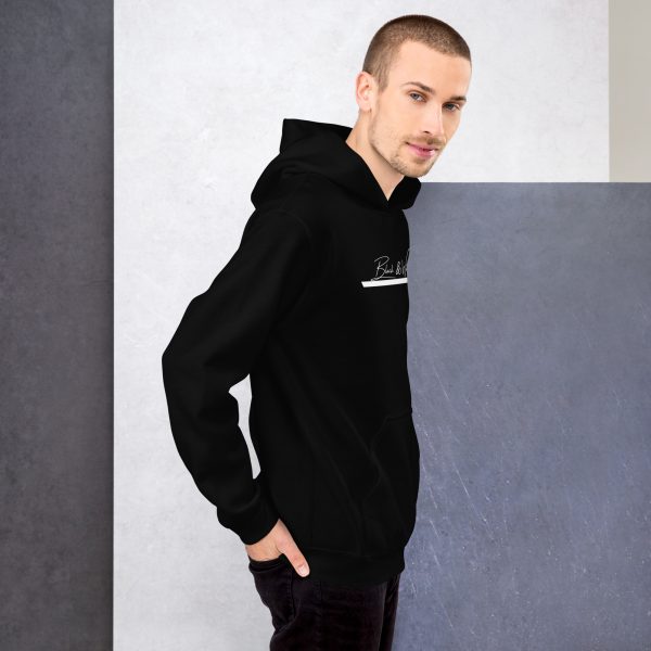 Sweat à Capuche Noir Doux Homme Black&White Imprimé Centre – Image 4