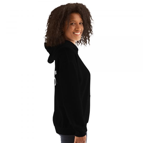 Sweat à Capuche Sport "Black&White" Noir Femme "J'ai des écouteurs..." – Image 4
