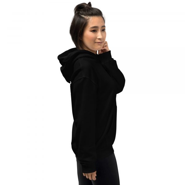 Sweat à Capuche Sport "Black&White" Noir Femme "Ne lâche rien" – Image 3