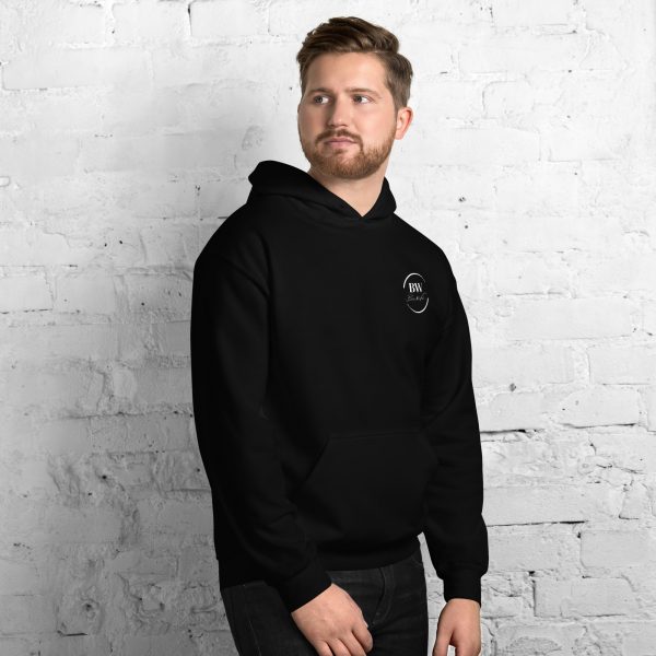 Sweat à Capuche Sport "Black&White" Noir Homme "Reviens après..." – Image 3
