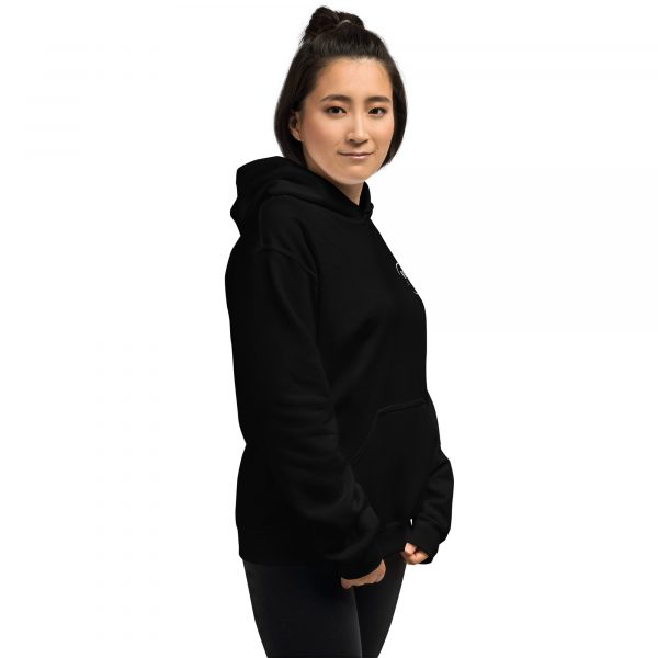 Sweat à Capuche Sport "Black&White" Noir Femme "Ne lâche rien" – Image 4