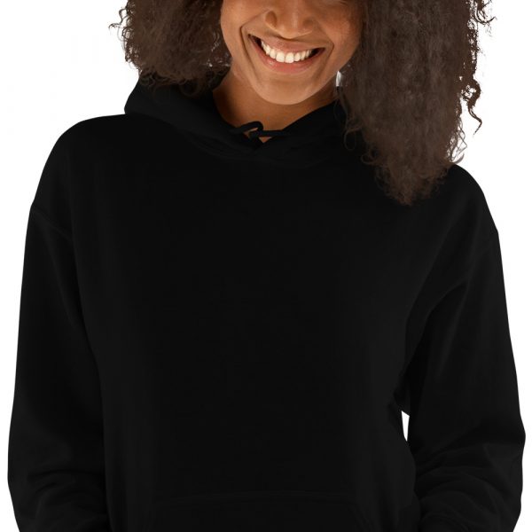 Sweat à Capuche Sport "Black&White" Noir Femme "J'ai des écouteurs..." – Image 7