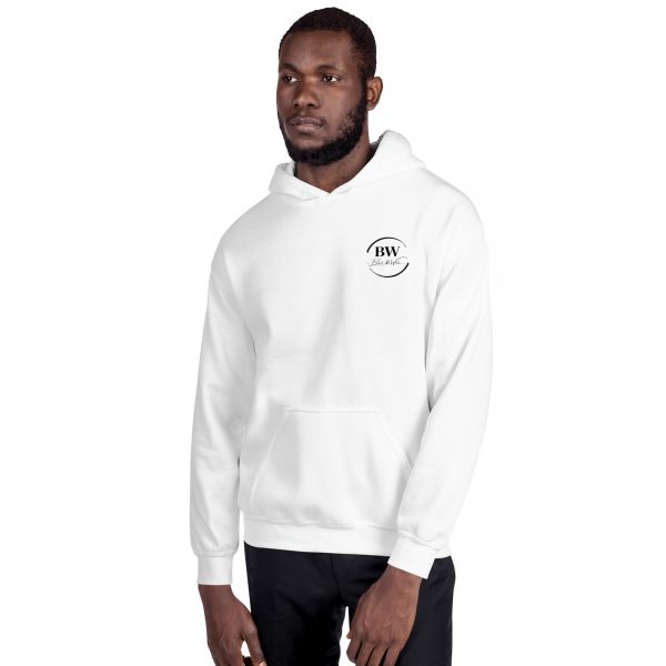Sweat à Capuche Sport "Black&White" Blanc Message – Image 2