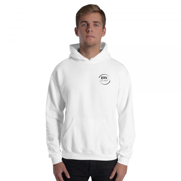 Sweat à Capuche Sport "Black&White" Blanc Homme "Je suis pas..."