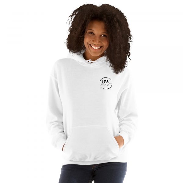 Sweat à Capuche Sport "Black&White" Blanc Femme "Va t'entrainer !"