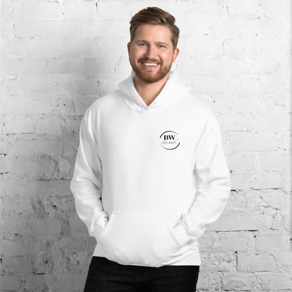 Sweat à Capuche Sport "Black&White" Blanc Homme "Je peux vous..." – Image 2