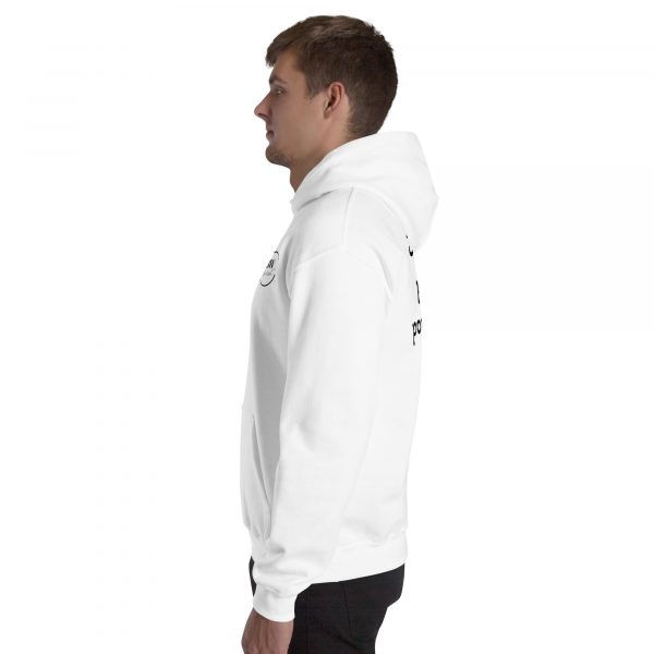 Sweat à Capuche Sport "Black&White" Blanc Homme "Je suis pas..." – Image 6