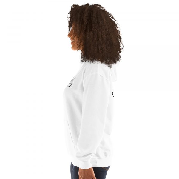 Sweat à Capuche Sport "Black&White" Blanc Femme "Va t'entrainer !" – Image 6