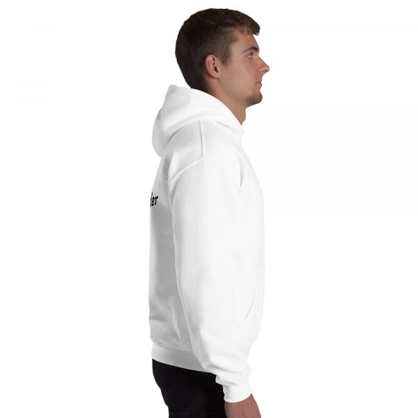 Sweat à Capuche Sport "Black&White" Blanc Homme "Je suis pas..." – Image 4