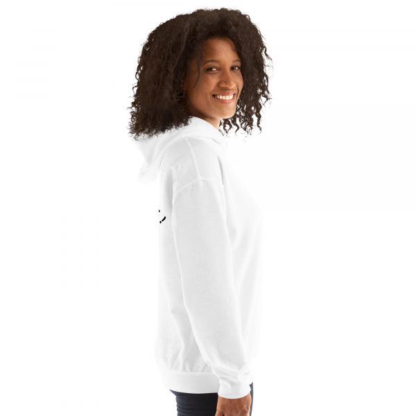 Sweat à Capuche Sport "Black&White" Blanc Femme "Va t'entrainer !" – Image 4