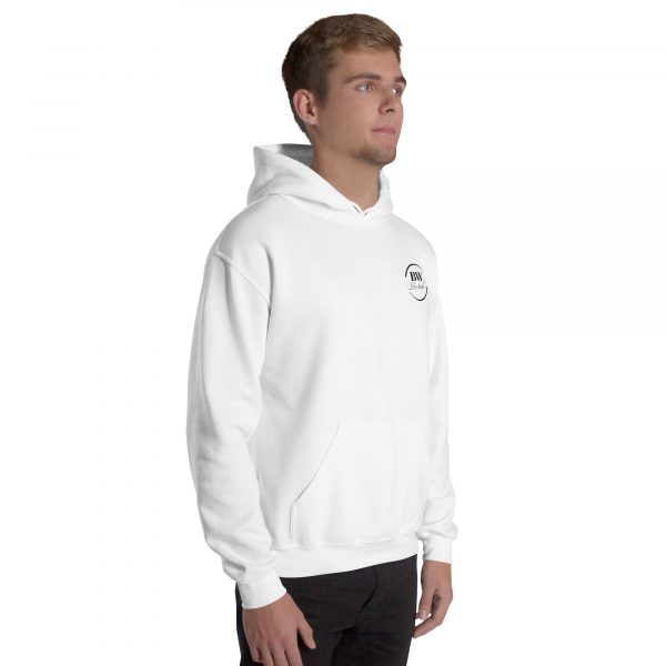 Sweat à Capuche Sport "Black&White" Blanc Homme "Je suis pas..." – Image 3