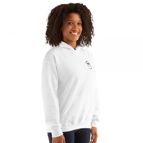 Sweat à Capuche Sport "Black&White" Blanc Femme "Va t'entrainer !" – Image 3