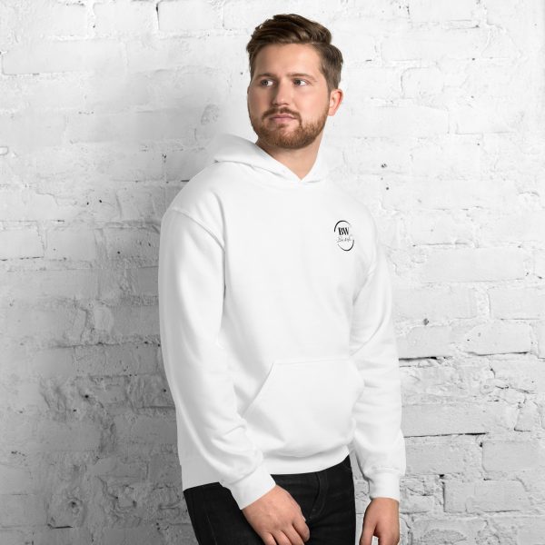 Sweat à Capuche Sport "Black&White" Blanc Homme "Je peux vous..." – Image 3