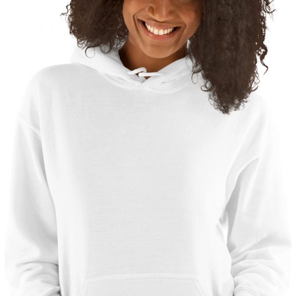 Sweat à Capuche Sport "Black&White" Blanc Femme "Va t'entrainer !" – Image 7