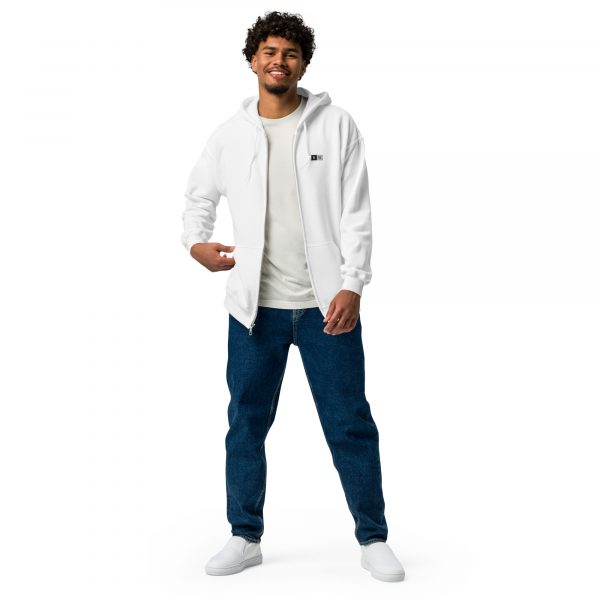 Veste Élégante "Black&White" Blanc Homme Écusson Brodé