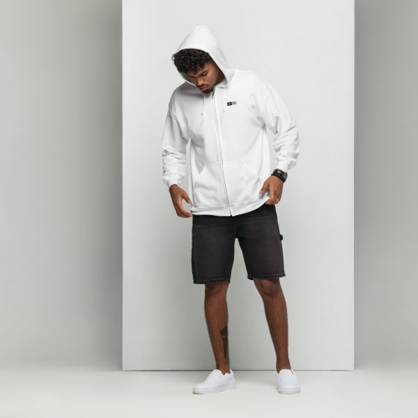 Veste Élégante "Black&White" Blanc Homme Écusson Brodé – Image 2
