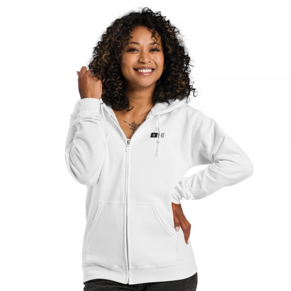 Veste Élégante "Black&White" Blanc Femme Écusson Brodé