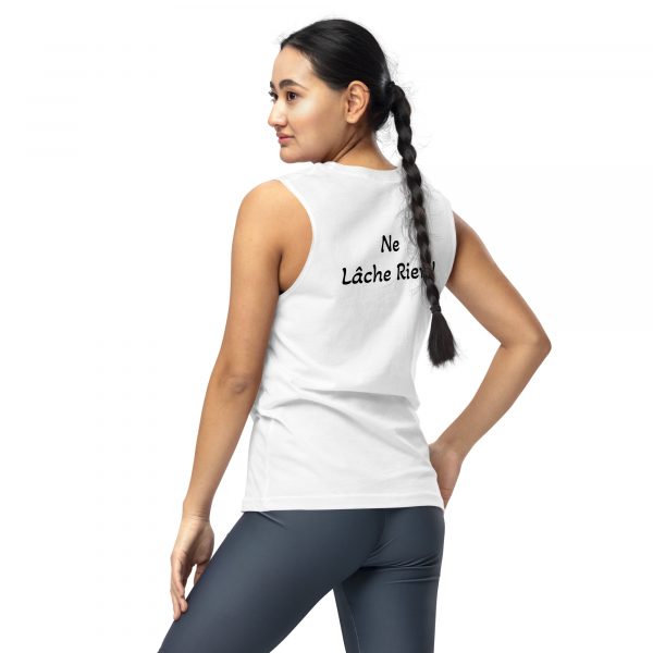 Débardeur Sport "B&W" Blanc Femme "Ne Lâche Rien!" – Image 5