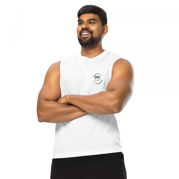Débardeur Sport "B&W" Blanc Homme Classique – Image 4