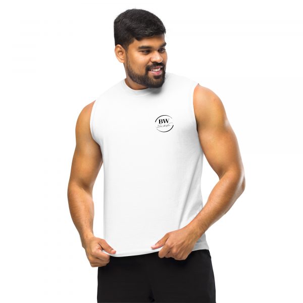 Débardeur Sport "B&W" Blanc Homme Classique