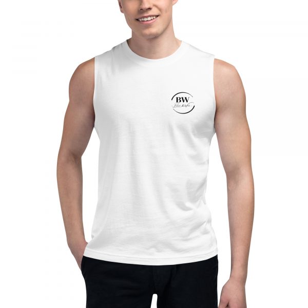 Débardeur Sport "B&W" Blanc Homme Classique – Image 2