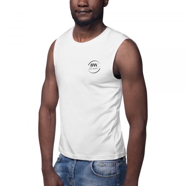 Débardeur Sport "B&W" Blanc Homme "J'ai des écouteur." – Image 2