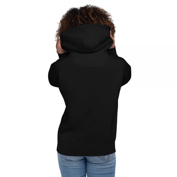Sweat à Capuche Premium Femme "Black&White" Noir Logo Brodé – Image 3