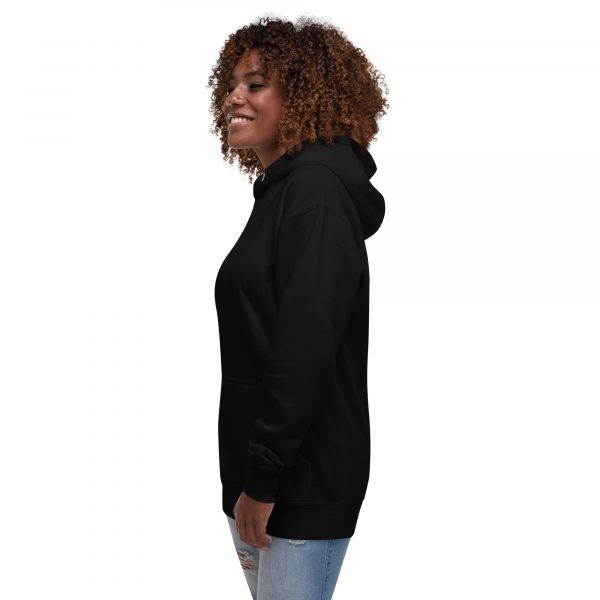 Sweat à Capuche Premium Femme "Black&White" Noir Logo Brodé – Image 4