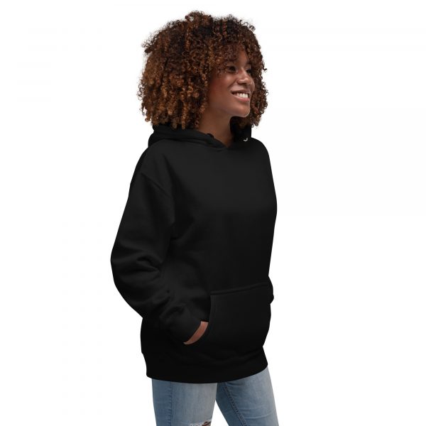 Sweat à Capuche Premium Femme "Black&White" Noir Logo Brodé – Image 5
