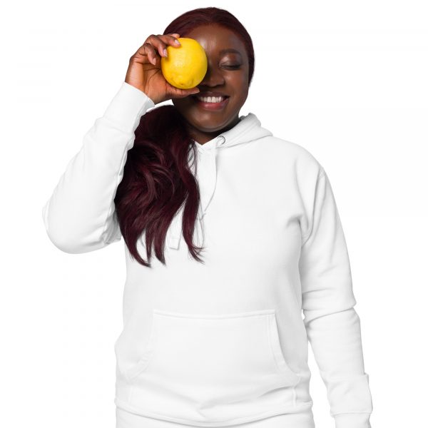Sweat à Capuche Premium Femme "Black&White" Blanc Classique – Image 2