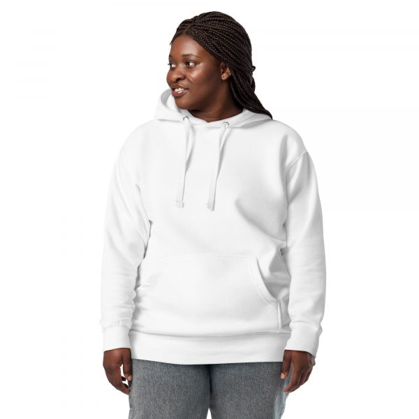 Sweat à Capuche Premium Femme "Black&White" Blanc Classique – Image 3