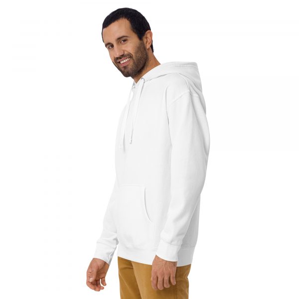 Sweat à Capuche Premium Homme "Black&White" Blanc Logo Brodé – Image 5