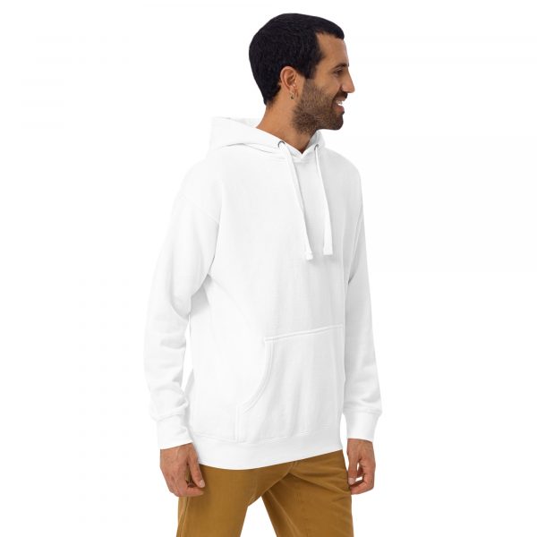 Sweat à Capuche Premium Homme "Black&White" Blanc Logo Brodé – Image 6