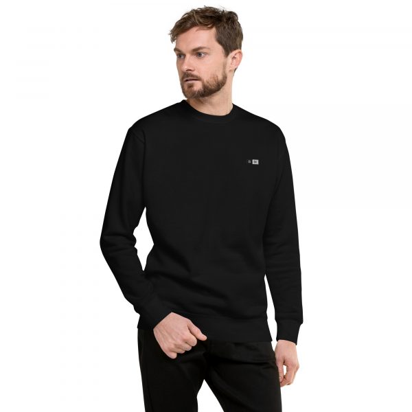 Pull Premium Homme « Black&White » Noir Écusson Brodé