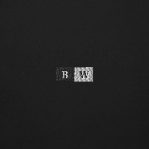 Sweatshirt Premium Femme "Black&White" Noir Écusson Brodé – Image 2