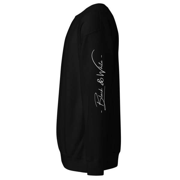 Pull Premium Homme "Black&White" Noir Imprimé Manche – Image 2