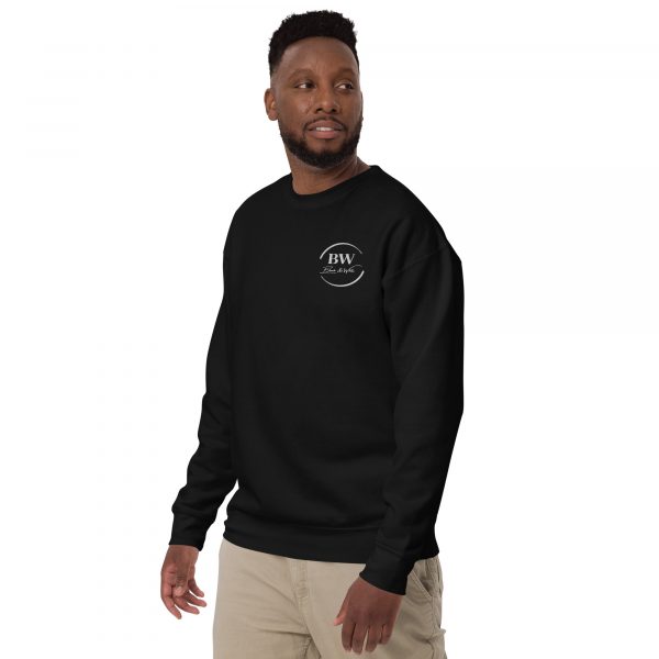 Pull Premium Homme "Black&White" Noir Logo Poitrine Brodé – Image 3