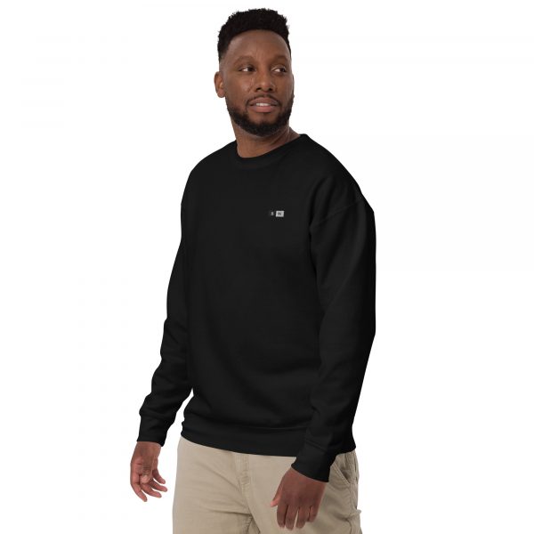 Pull Premium Homme « Black&White » Noir Écusson Brodé – Image 2