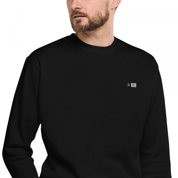 Pull Premium Homme « Black&White » Noir Écusson Brodé – Image 5