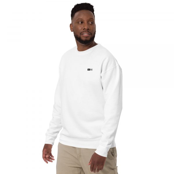 Pull Premium Homme "Black&White" Blanc Écusson Brodé – Image 3