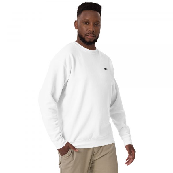 Pull Premium Homme "Black&White" Blanc Écusson Brodé – Image 4