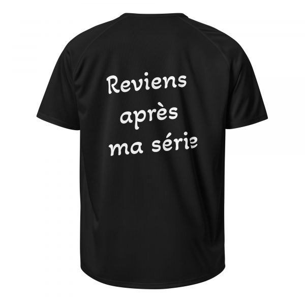 T-Shirt Sport "Black&White" Noir Homme "Reviens après..." – Image 3