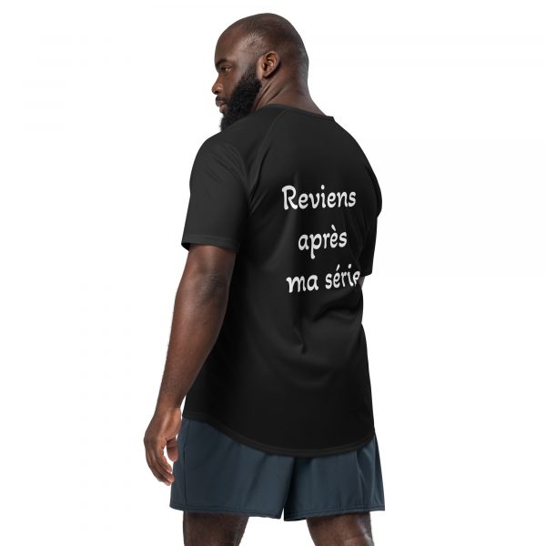 T-Shirt Sport "Black&White" Noir Homme "Reviens après..." – Image 5