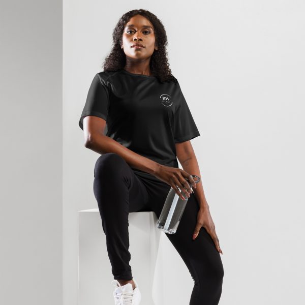 T-Shirt Sport "Black&White" Noir Femme "J'ai des écouteurs..." – Image 4
