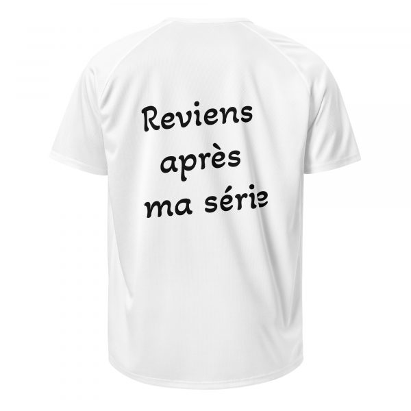 T-Shirt Sport "Black&White" Blanc Homme "Reviens après..." – Image 5