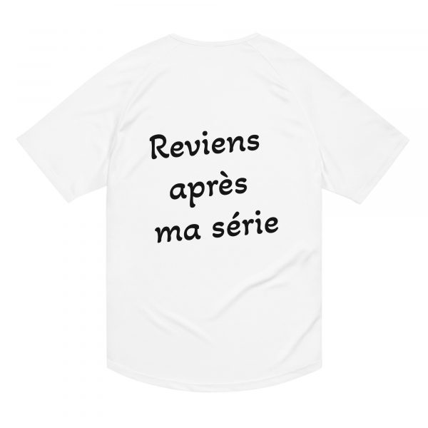 T-Shirt Sport "Black&White" Blanc Femme "Reviens après..." – Image 3