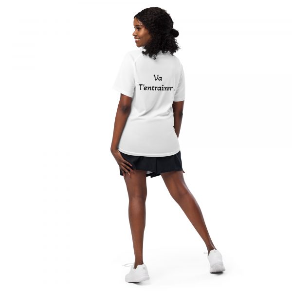 T-Shirt Sport "Black&White" Blanc Femme "Va T'entrainer!" – Image 3