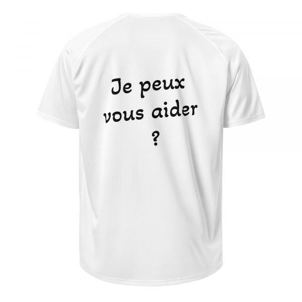 T-Shirt Sport "Black&White" Blanc Homme "Je peux vous..." – Image 4