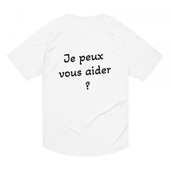 T-Shirt Sport "Black&White" Blanc Femme "Je peux vous..." – Image 4